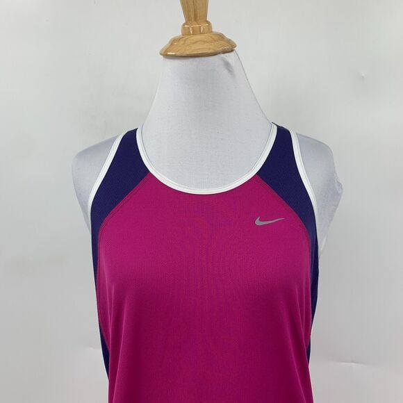 Nike Tank Top Womens M Colorblock Sleeveless Mesh Dri Fit Racerback Running Gym - Picture 3 of 14